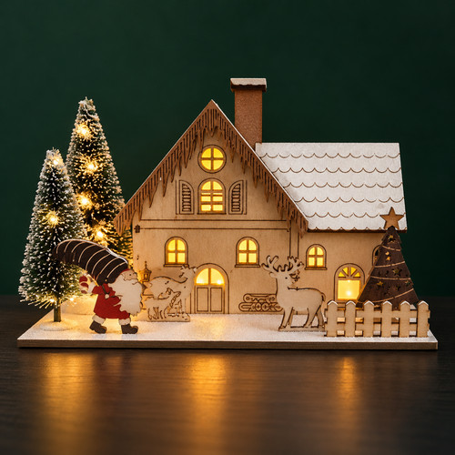 Wooden christmas village - christmas,