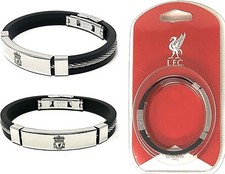 LIVERPOOL FC SILVER INLAY BRACELET CLUB FASHION WRISTBAND GIFT
