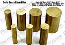 £ Solid Brass ROUND Bar Rod - 11 Ø & 7 Different Lengths Available + Cut to Size