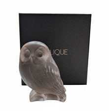 Lalique Crystal Owl Figurine