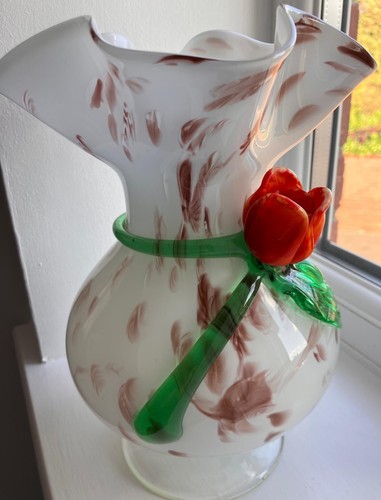 Art glass vase - art,