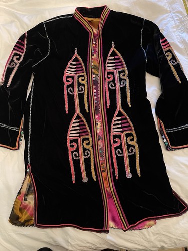 Velvet embroidered moroccan - velvet,