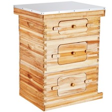 Uimoso Bee Hive Langstroth Kit 20 Deep & 10 Medium Frames with Acrylic Windows