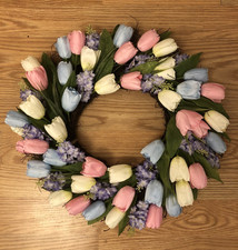 Spring Wreath Easter Tulips
