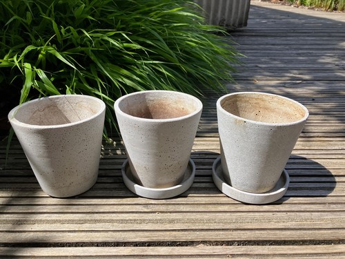 Hay flower pots - pots, x3