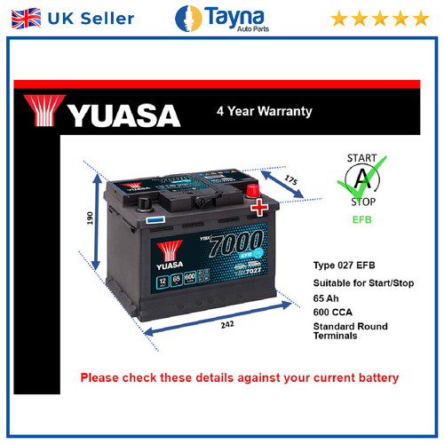 Efb car battery - battery, yuasa