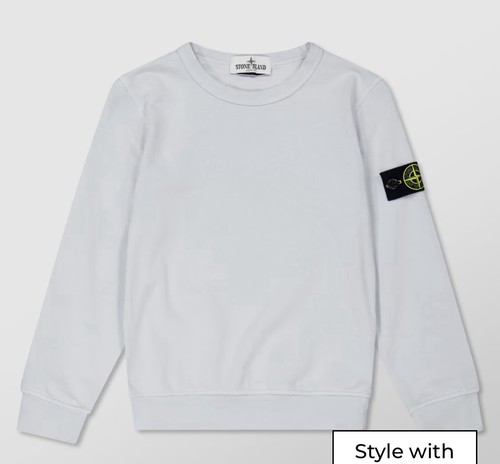 White stone island crew neck - stone,