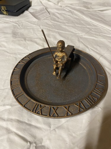 Brass sundial with roman - sundial,