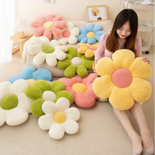 Soft Flower Pillow Daisy Floor Throw Cushion Plush Pillows Room Home Decor Kids