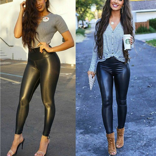 Ladies womens wet look - , pu