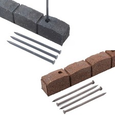 Garden Border Lawn Edging Flexible Edging for Grass & Pathways Recycled Rubber