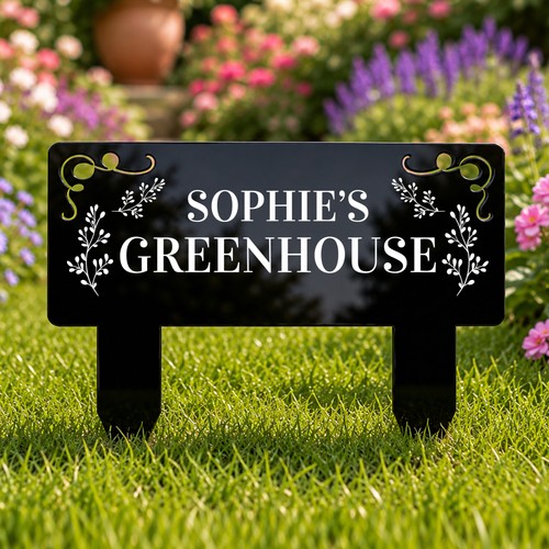 Personalised greenhouse sign - personalised,