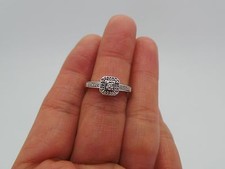 STUNNING 10K WG ROUND DIAMOND ENGAGEMENT RING SIZE 6.75.10 CARAT TW  G98602-1