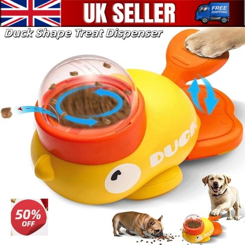 Yellow duck pet feeder cat - duck,