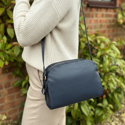 Rowallan large navy - navy, leather