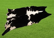 100% Genuine Cow hide Rug Area Carpet Skin Leather 13.44 sq.feet (44"x44") A-311