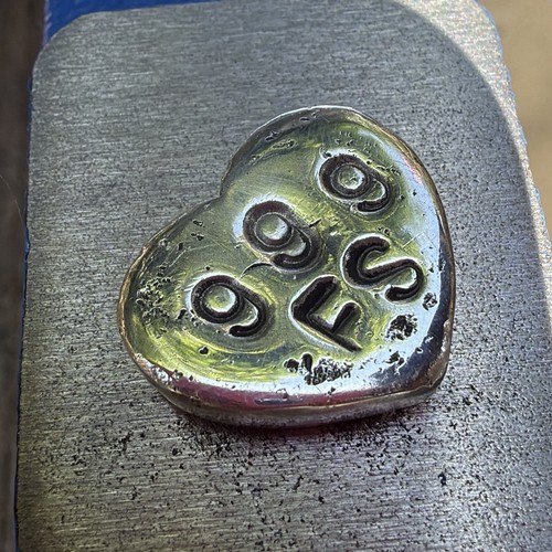 Hand poured 999 - .999, silver