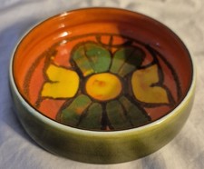 Signed Janet Laird Poole Pottery Ceramic Delphis Bowl 86 Floral Abstract 13cm