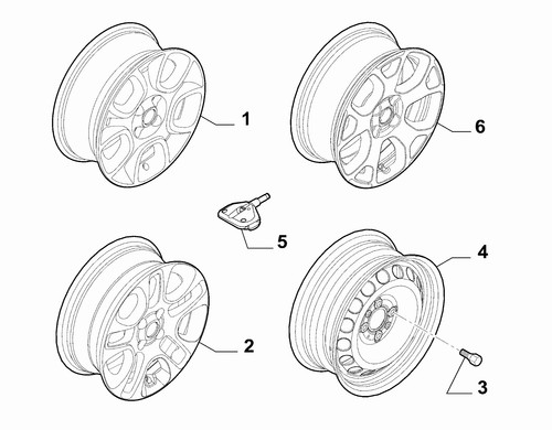 Alloy wheel fiat panda 6jx15 - wheel,