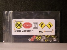 N Scale Street Signs Our 5 Top Seller Signs in one package 25 Total