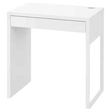 IKEA Micke Computer Desk With Drawer Unit For Home & Office Work 73x50 cm White