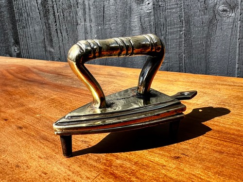 Vintage miniature brass flat - vintage,