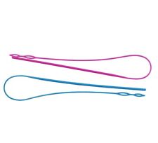 2 x Drawstring Threader Elastic Ribbon Bodkin Hoodie Joggers 23" Pink & Blue