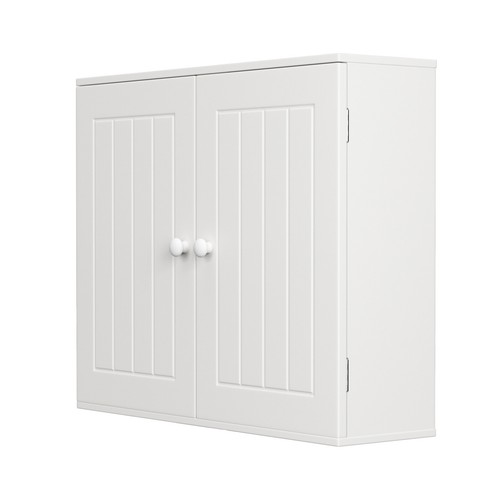 White wall mounted - mounted, wooden