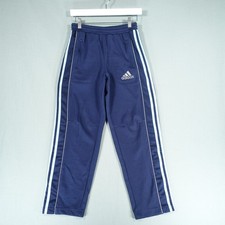 Vintage Adidas Track Bottoms Womens 26 Blue White Poppers Joggers Pants 90s