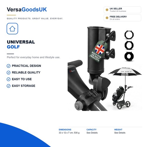 Universal golf umbrella holder - golf,