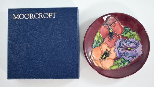 Moorcroft pansy pin dish - pansy,