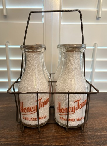 Vintage pint milk bottles - pint,