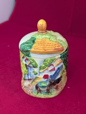 Vintage Handpainted Preserve Pot Marutomoware Japanese Ceramics Exquisite.