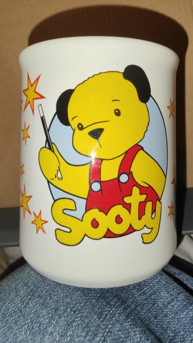 Vintage sooty ceramic mug - vintage,