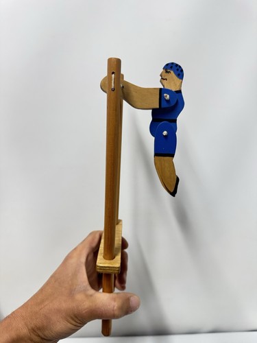 Vintage wooden acrobat - acrobat, on