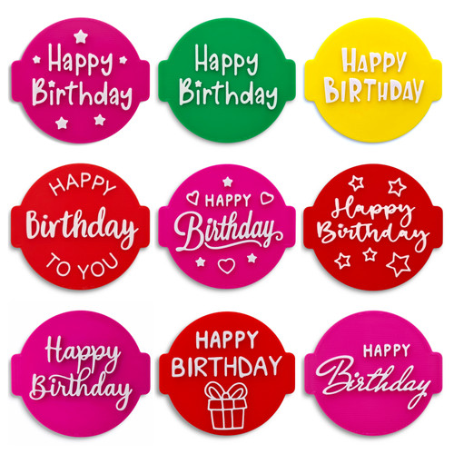 Happy birthday embosser stamp - happy,
