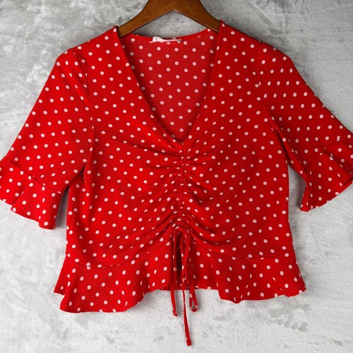 Crop valentines top polka dot - crop,