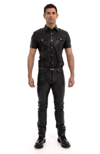 Prowler leather biker jeans - prowler,