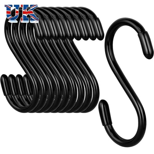 12pcs iron metal hook black - s,