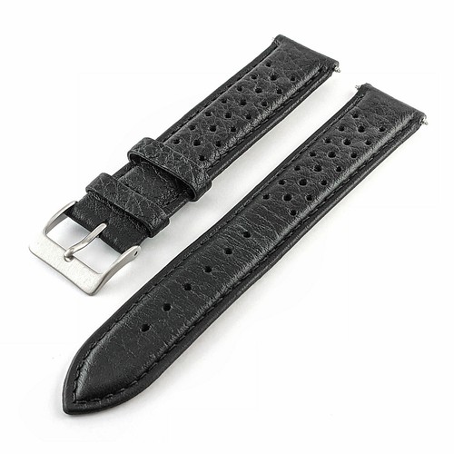 Perforated leather watch strap - perforated,