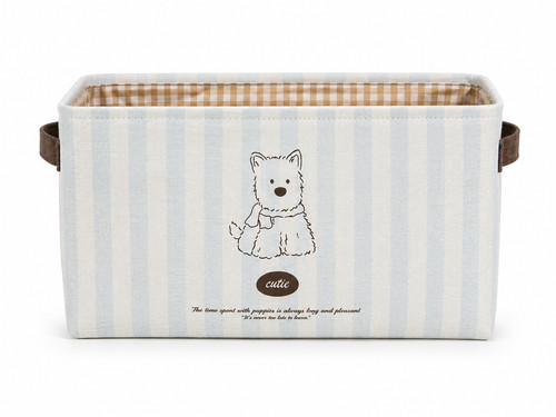 Large linen dog toy - dog, storage