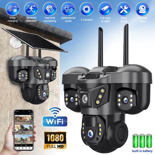 V380 15mp 3lens 3screens solar - 3screens,