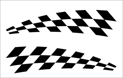 Chequered flag vinyl stickers - chequered,
