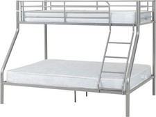 TANDI SILVER METAL TRIPLE SLEEPER BUNK BED