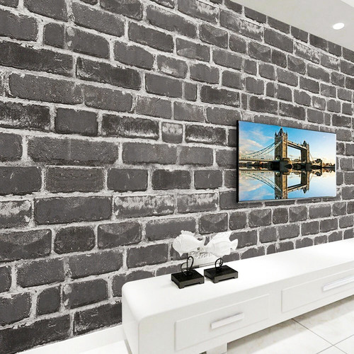 Gray brick wallpaper rustic - wallpaper,