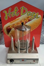 HOT DOG MACHINE STAINLESS STEEL 4 STICKS SAUSAGE BUN WARMER HOTDOG STEAMER