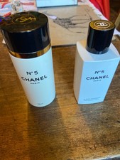 Chanel No5 The Foaming Bath and Talc vintage part pots