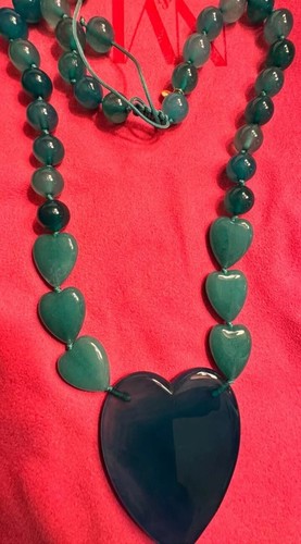 Lola rose green agate - lola, heart