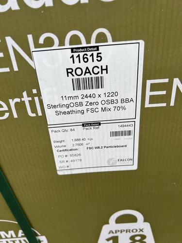 Osb 11mm4x8x8foot collect or - ,