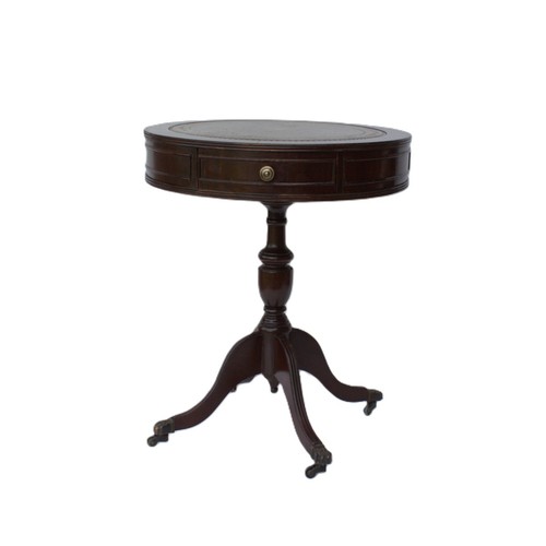 Vintage round wooden drum